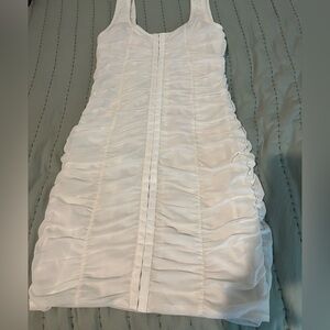 Marshalls White Gathered Mini Dress